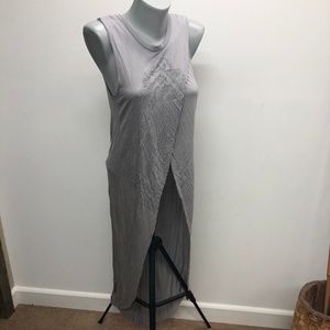 extreme hi-low long T shirt layered sleeveless XS